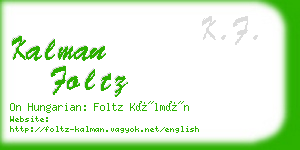kalman foltz business card